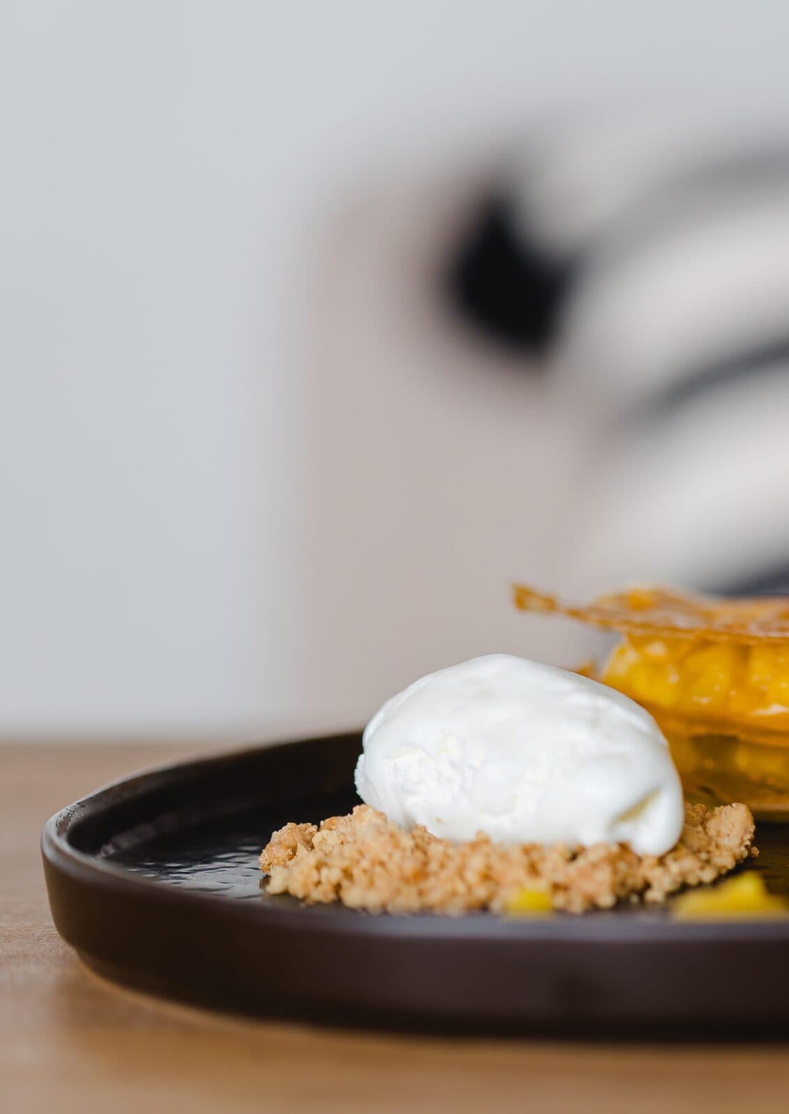 Mil folhas de maçã com gelado